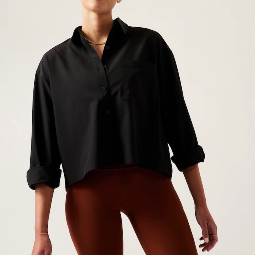 NEW Athleta Cropped Stretch Tech Top